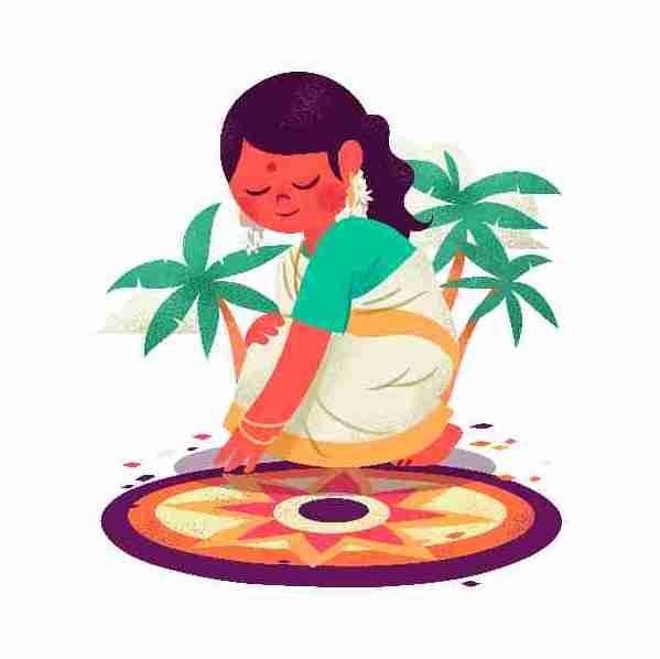 woman-making-diwali-rangoli