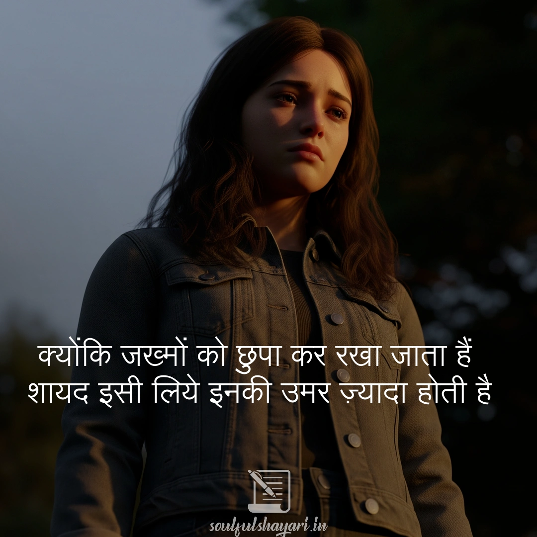 Dard Bhari Shayari: Heart Touching Sad Poetry in Hindi 3 छुपे ज़ख्मों की उम्र _ Hidden Wounds Last Long – Hindi Poem