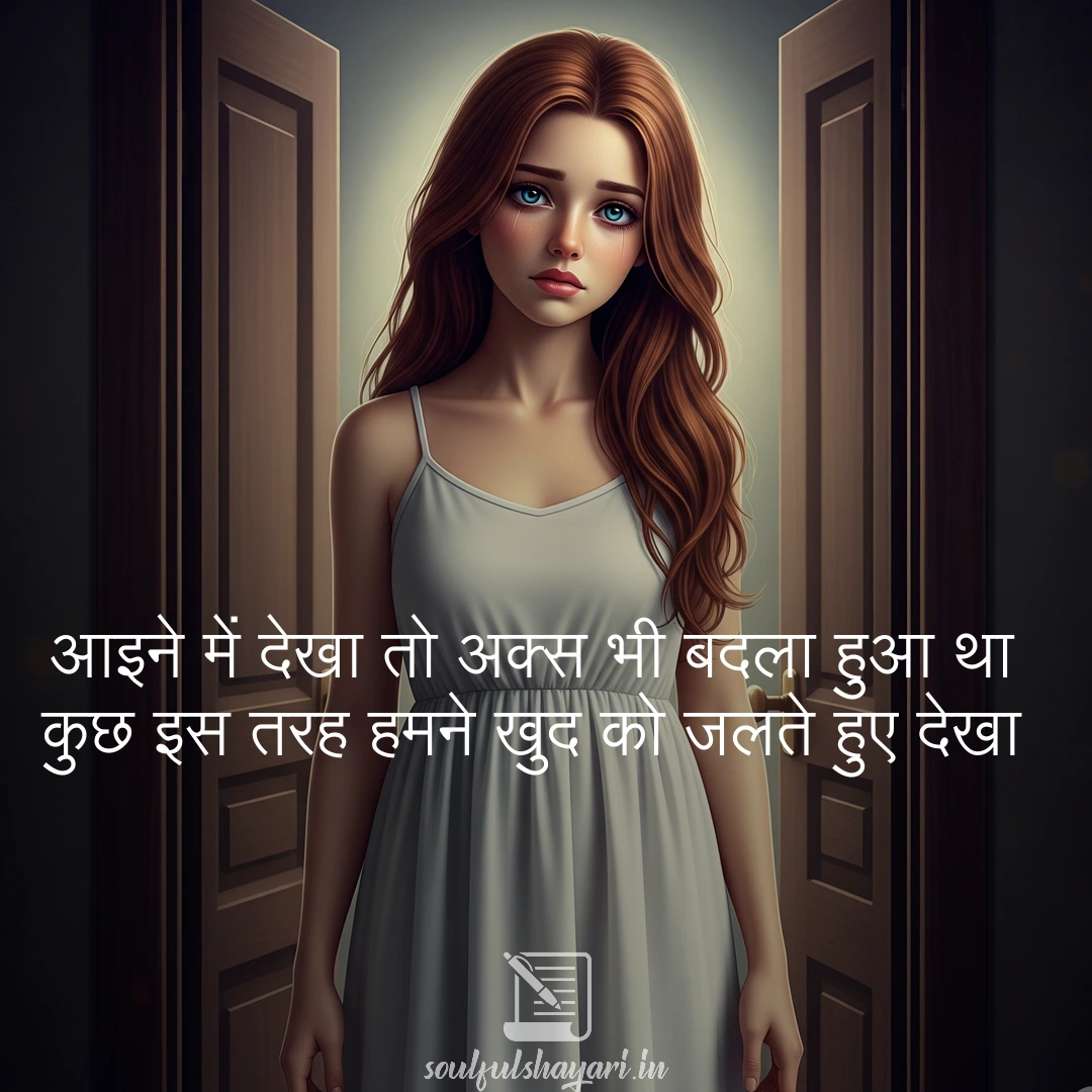 Dard Bhari Shayari: Heart Touching Sad Poetry in Hindi 7 जलता हुआ अक्स _ A Burning Reflection – Dard Bhari Kavita
