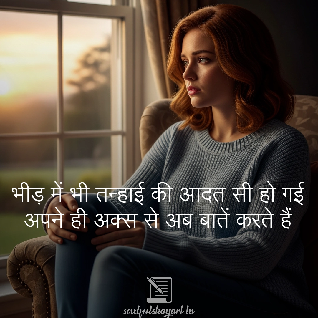 Dard Bhari Shayari: Heart Touching Sad Poetry in Hindi 2 भीड़ में अकेलापन _ Alone in the Crowd – Hindi English Poem
